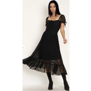 LIMITED Blackmilk Black Tea Party Midi Dress